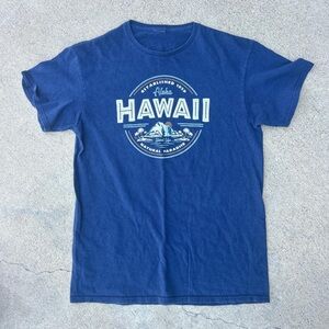 YDN Hawaii Graphic Tee in Navy Blue